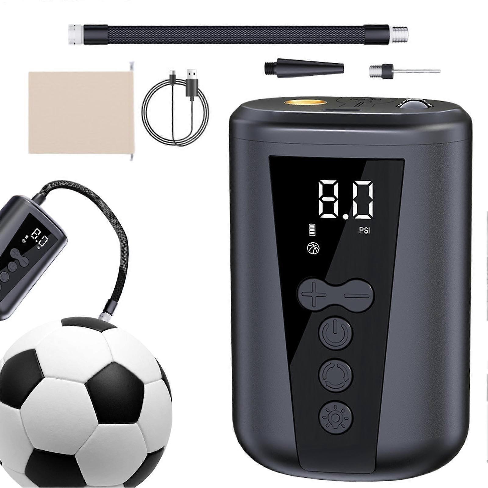 Automatic Ball Air Pump Digital LCD Display LED Light For Soccer Basketball Football Volleyball Inflator