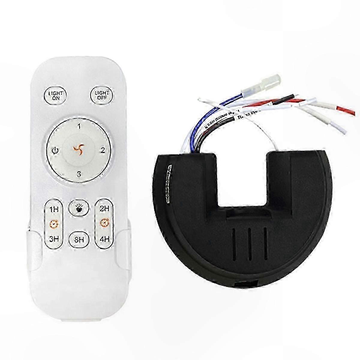 Ceiling Fan Remote Control Replacement Kit - 3-Speed Timer Function for AC Fan Light Systems