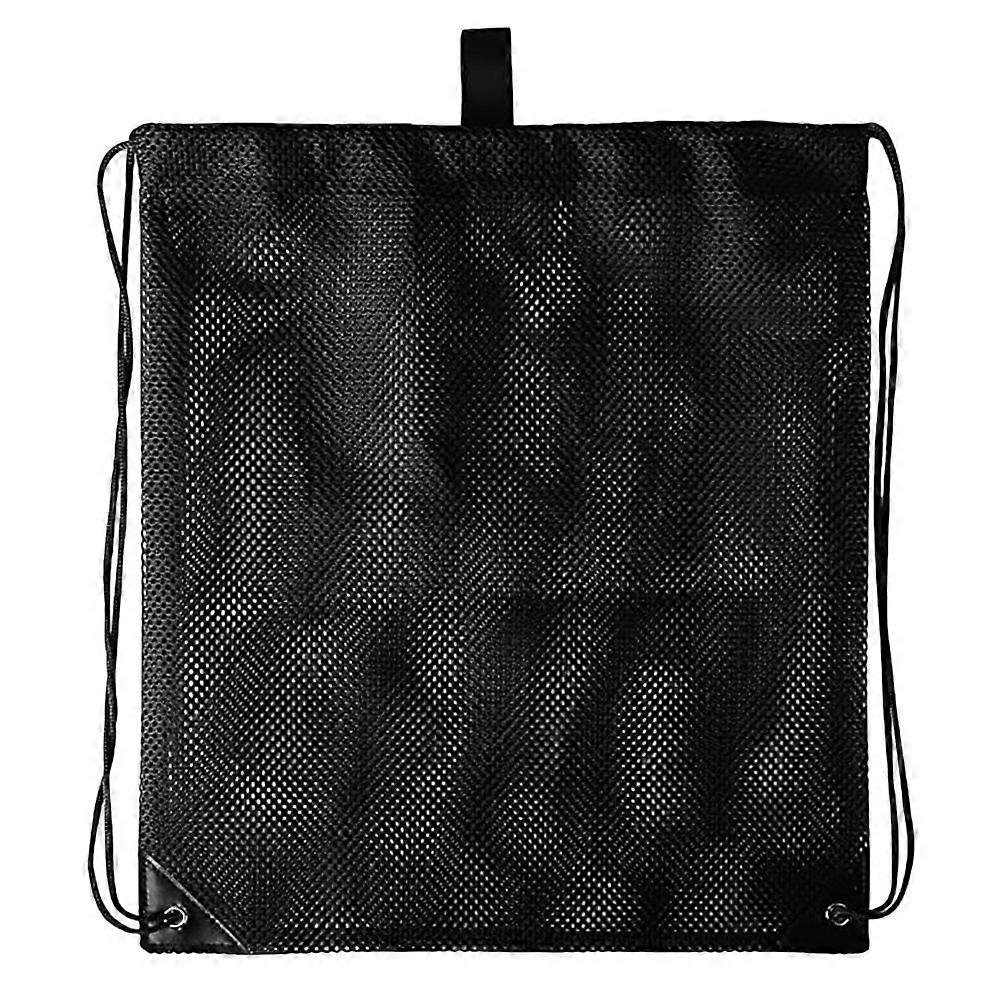 1pc Drawstring Storage Bag Net Bag Dacron Storage Bag Drawstring Storage Pouch Multifunctional Storage Container Shoulder Bag for Daily Use (Black)