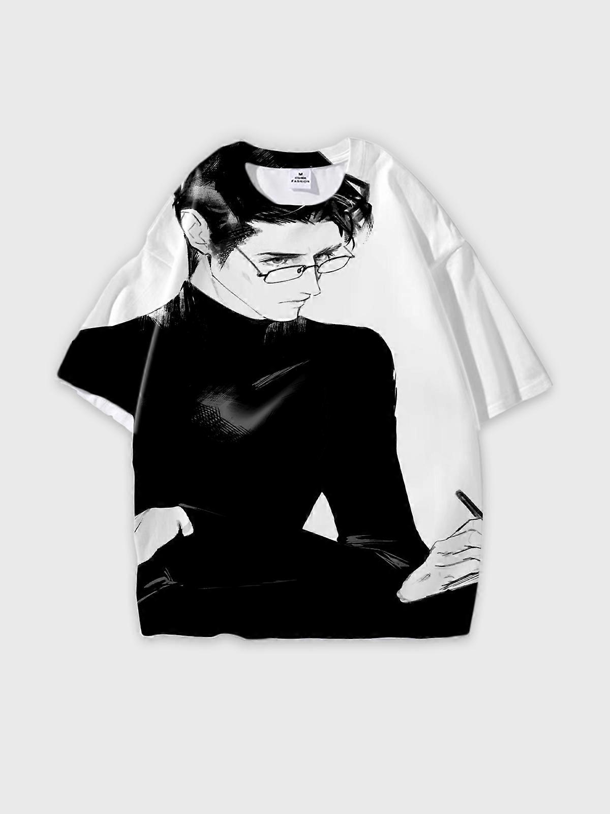 T-Shirt Round Neck, Loose Short Sleeve Sultan’s Game Graphic Tee, Unisex Summer Casual Top V509