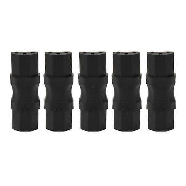 5 pcs IEC320 C13 to IEC320 C15 Power Adapter Copper Standard Converter Connector Replacement for Laptop UPS Socket