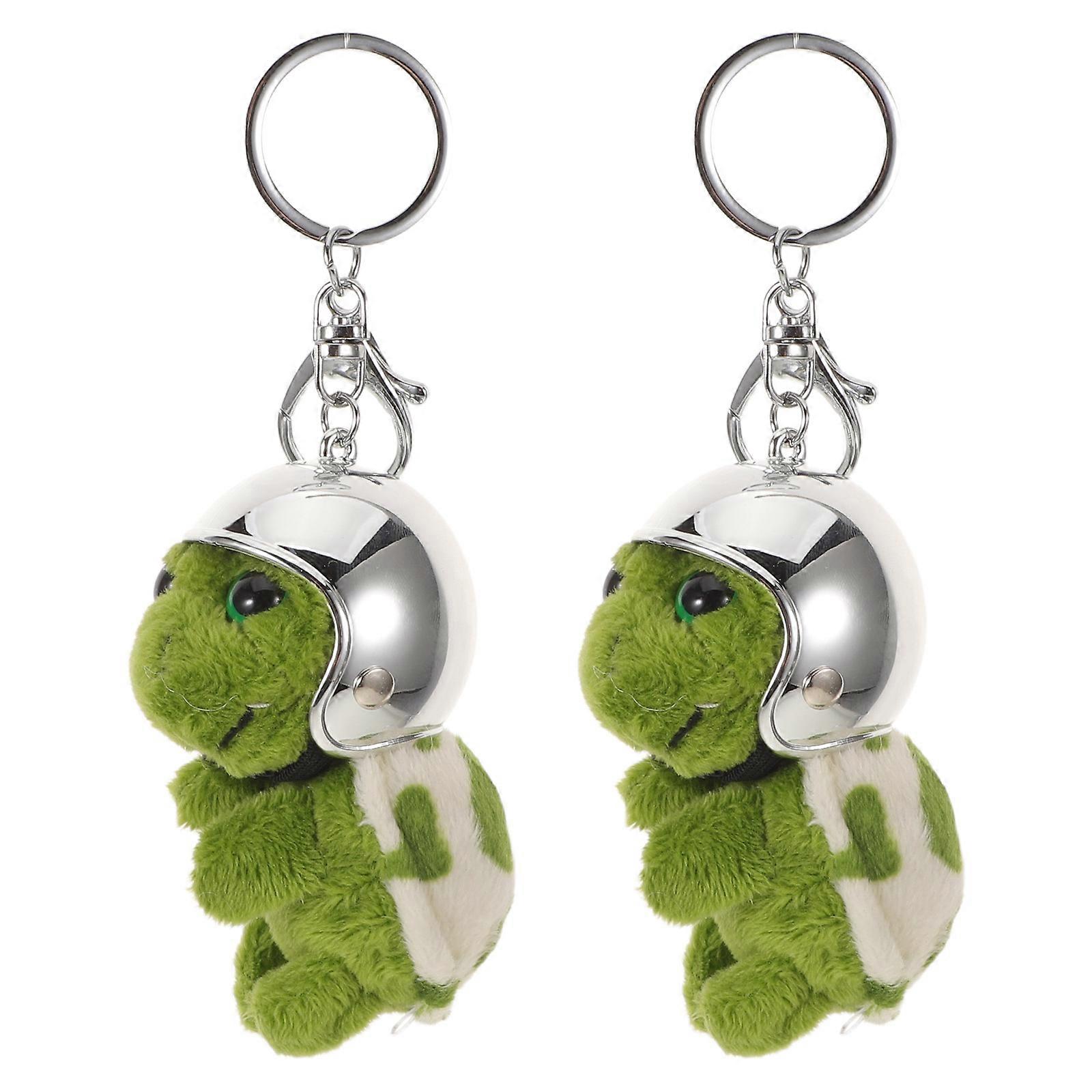 Cute Turtle Keychain For Daily Use Bag Charm Decoration In Multi Color Made Of Plush Material And 6 Pcs For Friends
