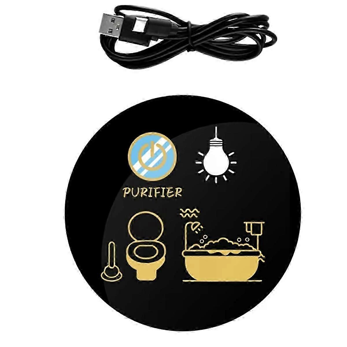 Compact Wall-Hung Toilet Deodorizer,Dual-Mode Odor Elimination,