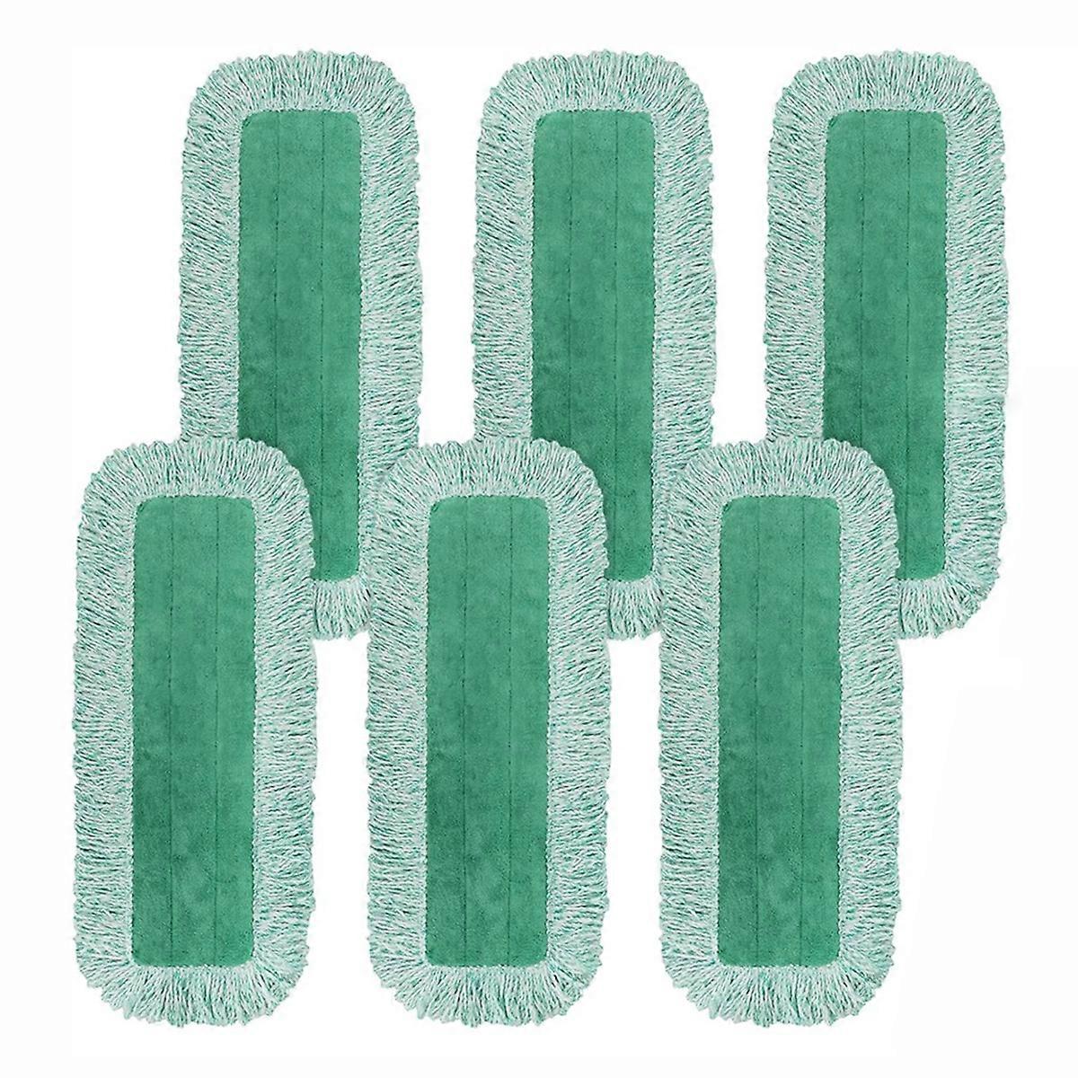 6-teilige Staubmopp-Pads für Mikrofaser-Staubmopp, Mopp-Ersatz mit Fransen - Wiederverwendbares Nass- und Trockenreinigungs-Flachmopp-System Nachfüllung