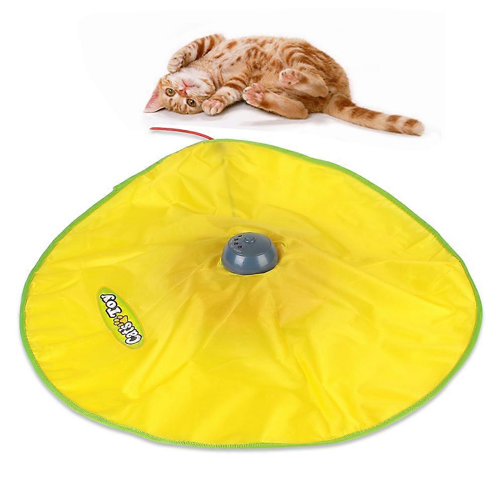Automatic Electric Cat Toy With Moving Feather Undercover Mouse 4 Speed Interactive Pet Toy For Cats