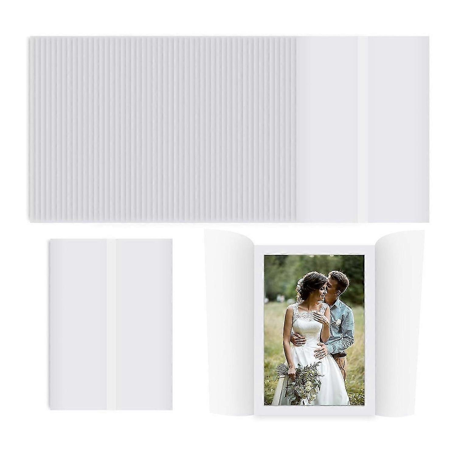 50 Sheets Pre-Folded Vellum Jackets for 5X7 Invitations,Vellum Wraps for 5 X 7 Wedding Invitations,Envelope Liners
