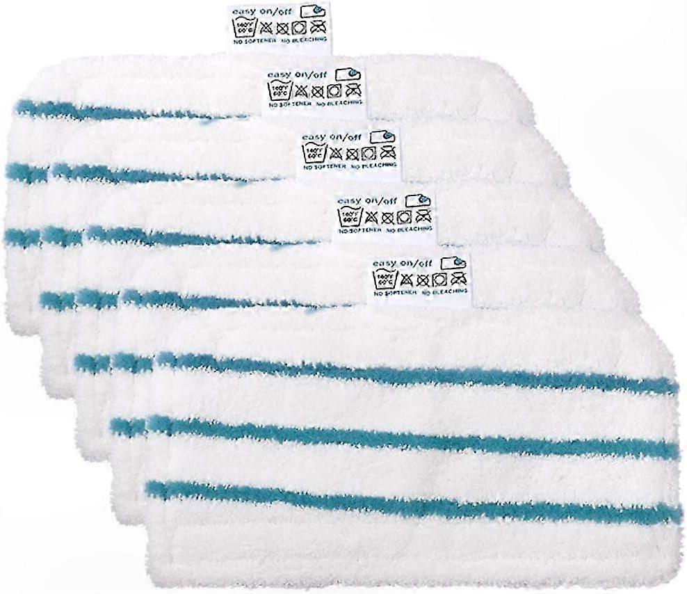 Microfiber Cleaning Pads Replacement for Steam Mops, 5-Pack, Compatible with Multiple Models