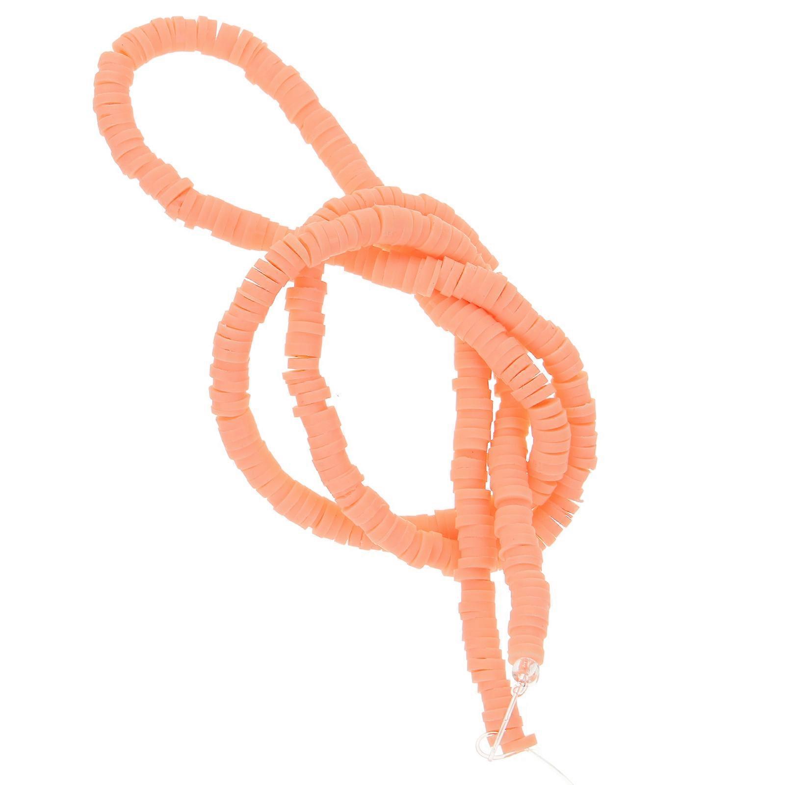 Orange Polymer Clay Beads Loose Beads for Decoration 1 String