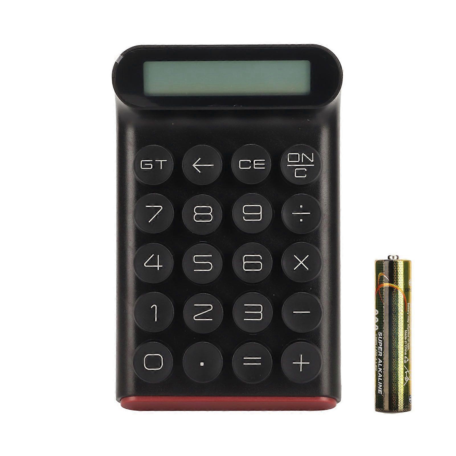 Blue Switch Calculator 20 Keys Intelligent Shutdown Detachable Slip Resistant Mechanical Calculator with 10 Digit LCD Display Black