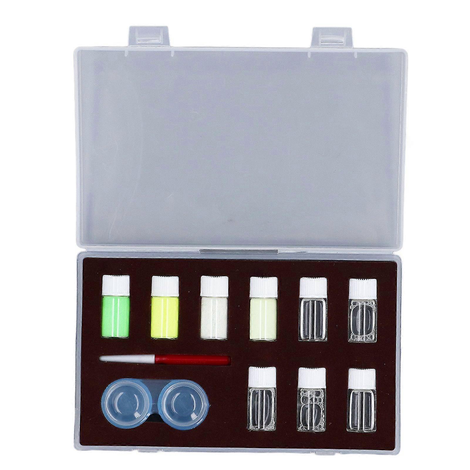 Watch 4 Coloured Luminous Powders Includes 2 Bottles of Adhesive 3 Bottles of Dilution Luminous Powder Set for Watch Hands and Dials