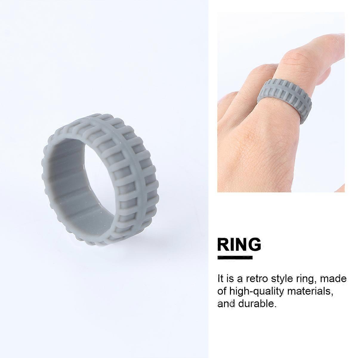 Silicone Tire Pattern for Decor Use Dark Grey Flexible Wear