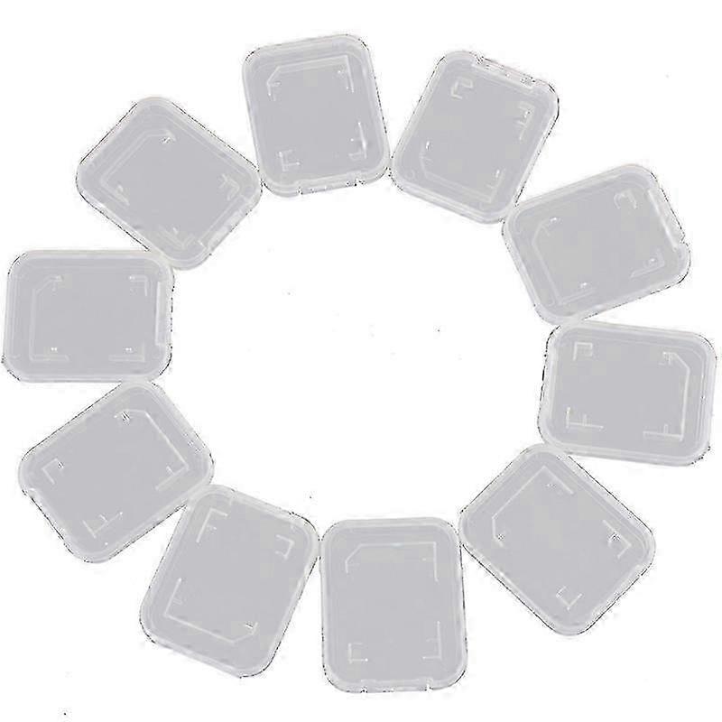 10Pcs/Set SD SDHC Memory Card Transparent Storage Box Protective Case Holder
