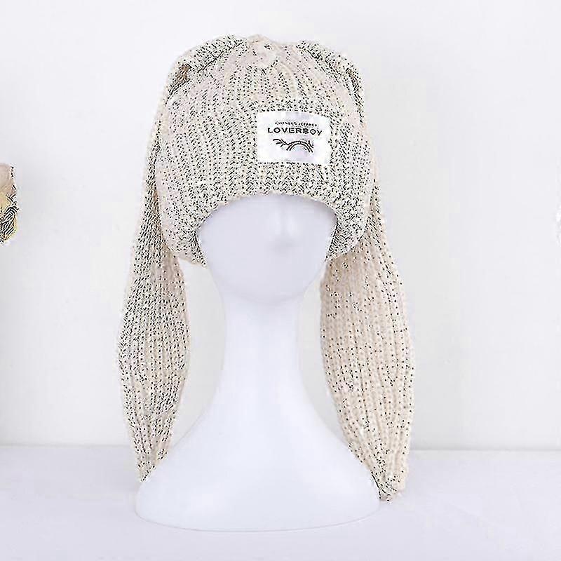 Kaninchen Langohrmütze Strickmütze Warme Mütze Unisex-Mütze Mütze Langohrmütze Hasenmütze