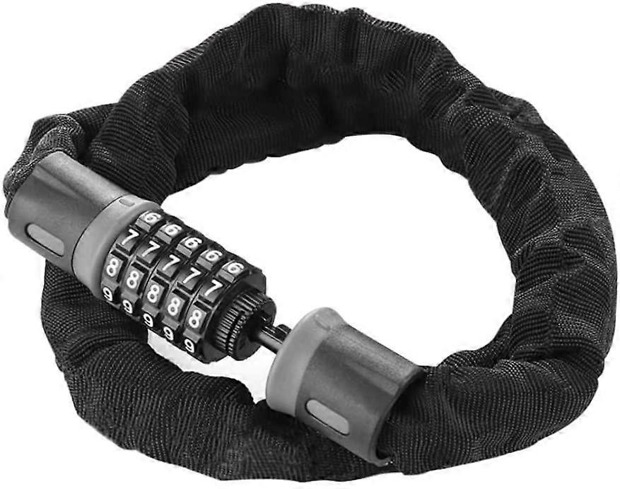 Lock Resettable 5 Digit Cycling Chain Lock 90cm,Bike Chain Lock