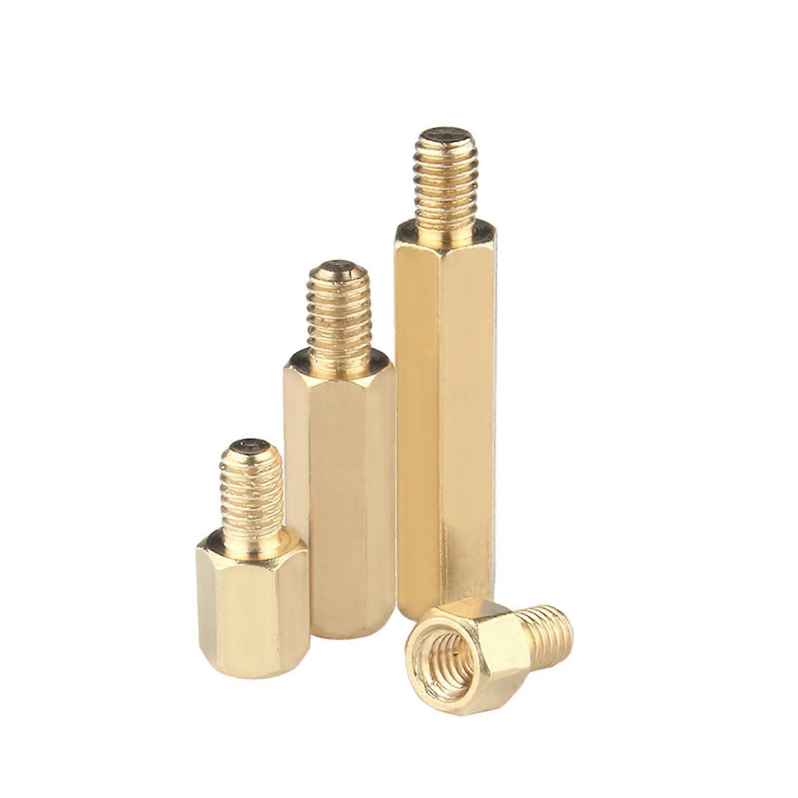 M2 Hex Brass Standoff 20mm, 50Pcs, MaleFemale Threaded Spacer Pillar, Computer Motherboard Spacers