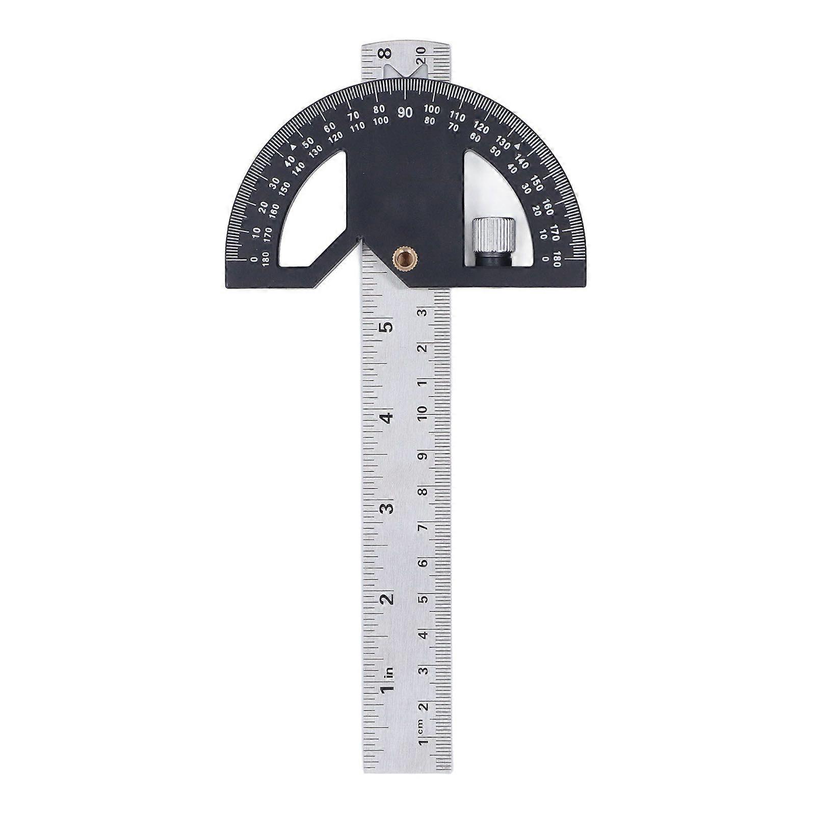 Angle Protractor Carpentry Angle Ruler for Woodworking Edge Measurement and Scribing 8in