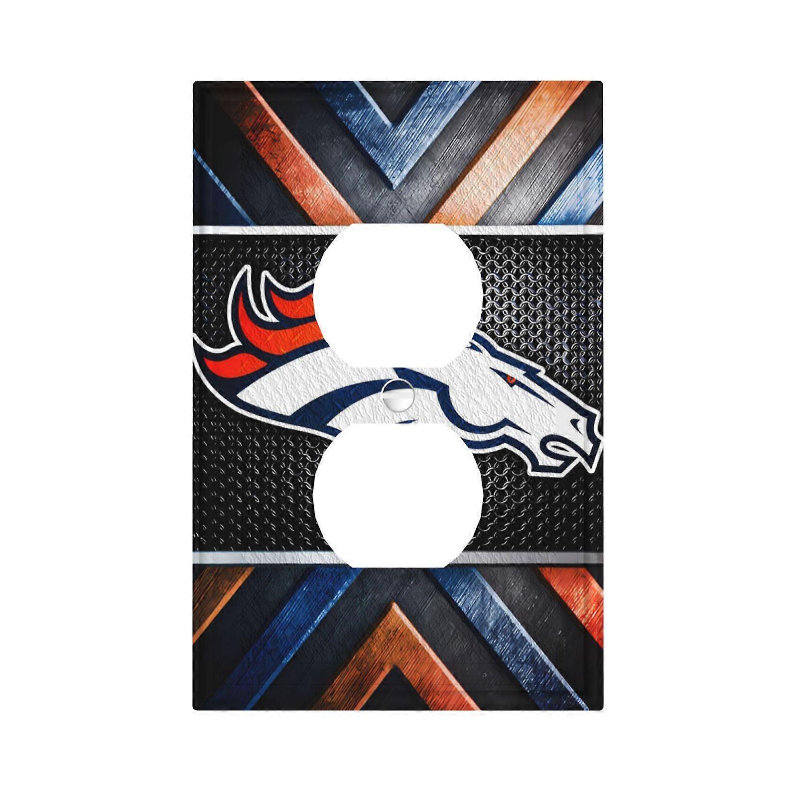Broncos Switching Lights Single Leather Roman Frame Switch Panel Wall Panel Single Double/Pull Light Switch