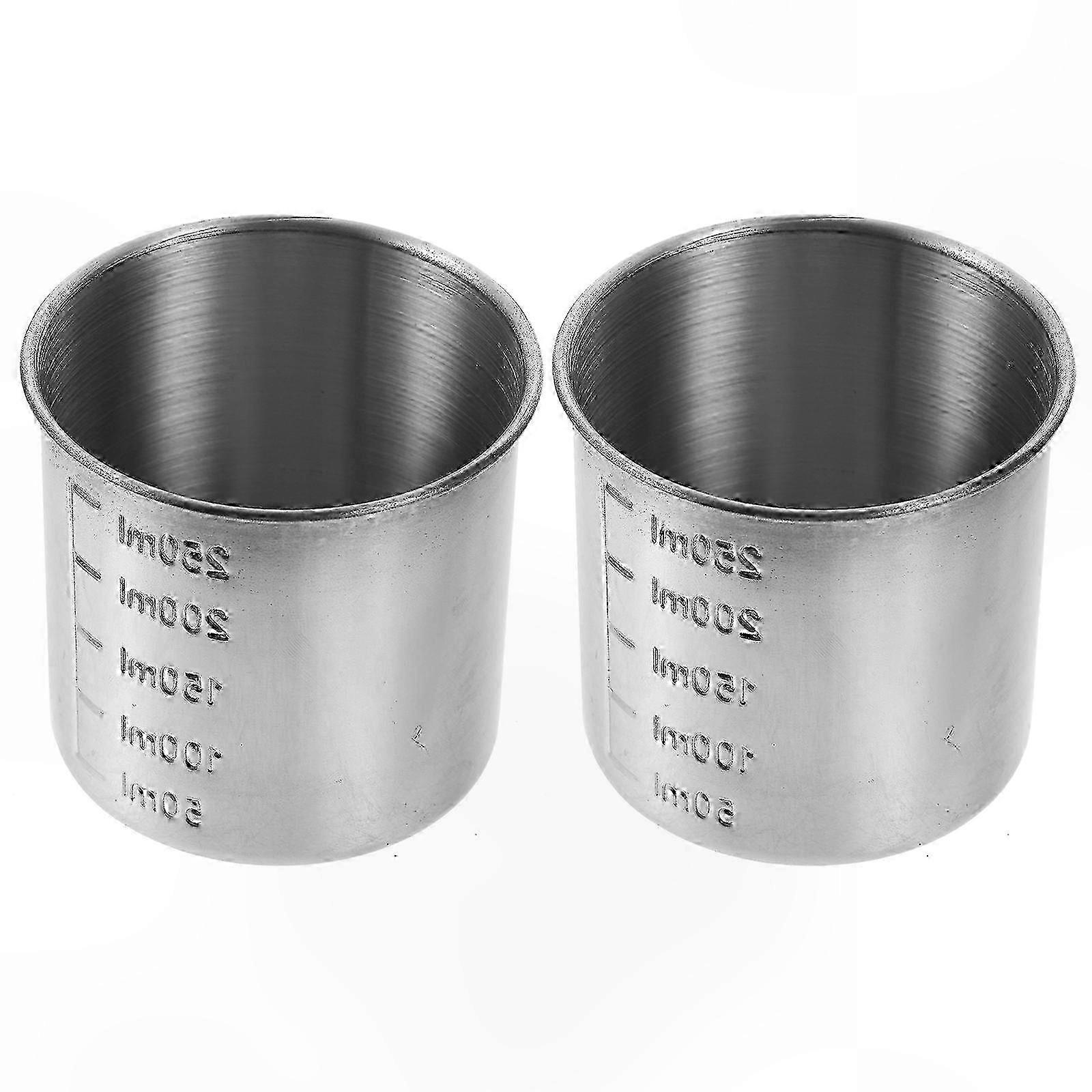 2-Piece Stainless Steel Measuring Cups with Graduated Scale for Easy Measurement