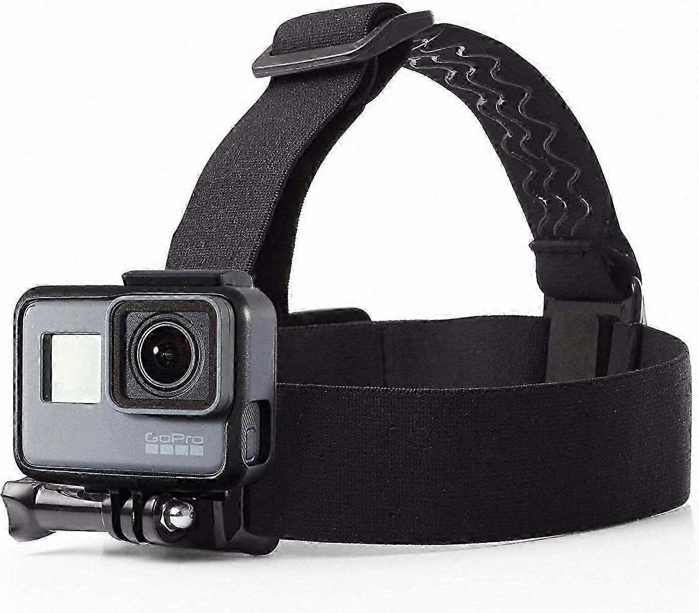 Action Camera Headband Mount Adapter in Black for Secure Fit and Versatile Use