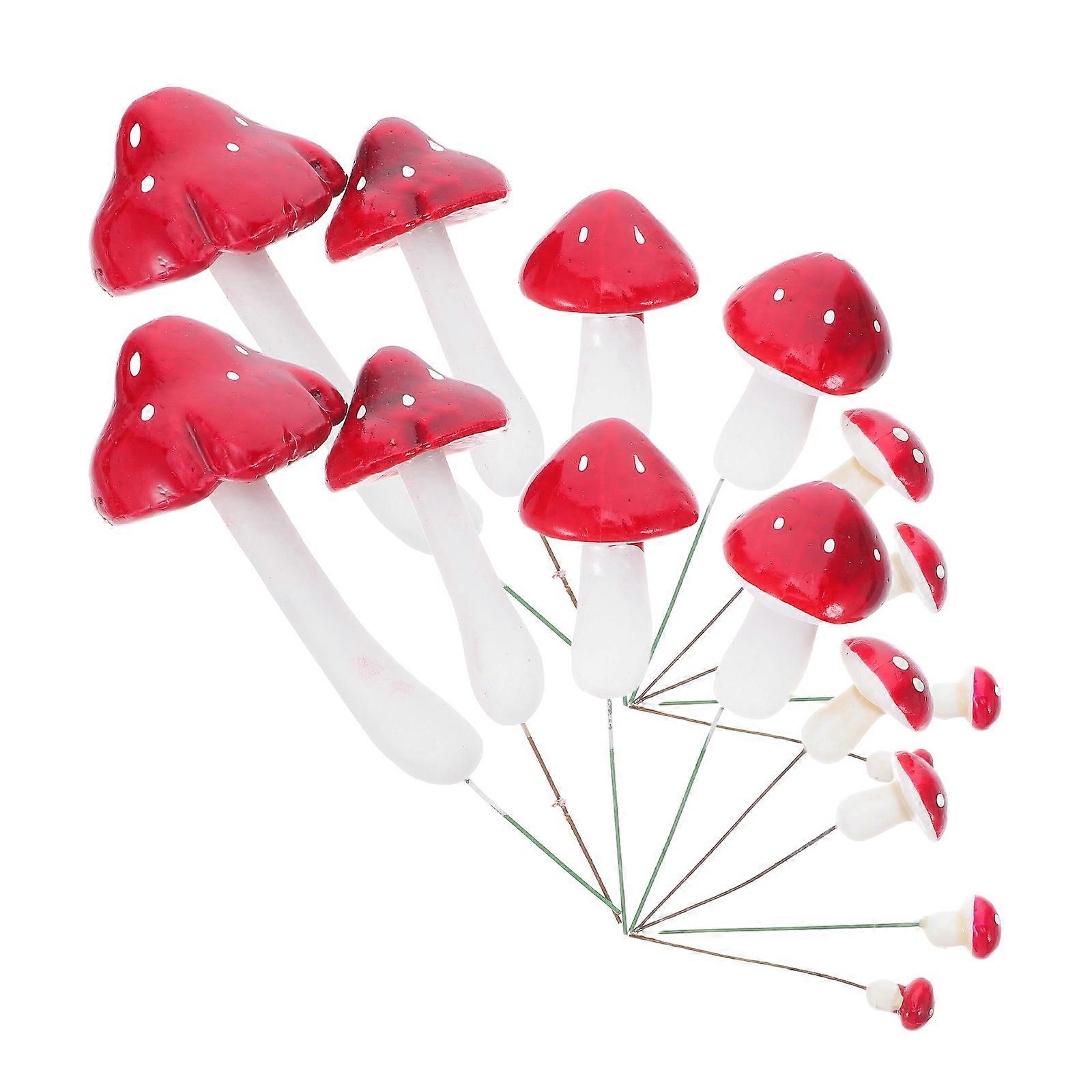 Mini Mushroom Figures Fake Mushrooms for Decoration 165Pcs Foam Craft Materials