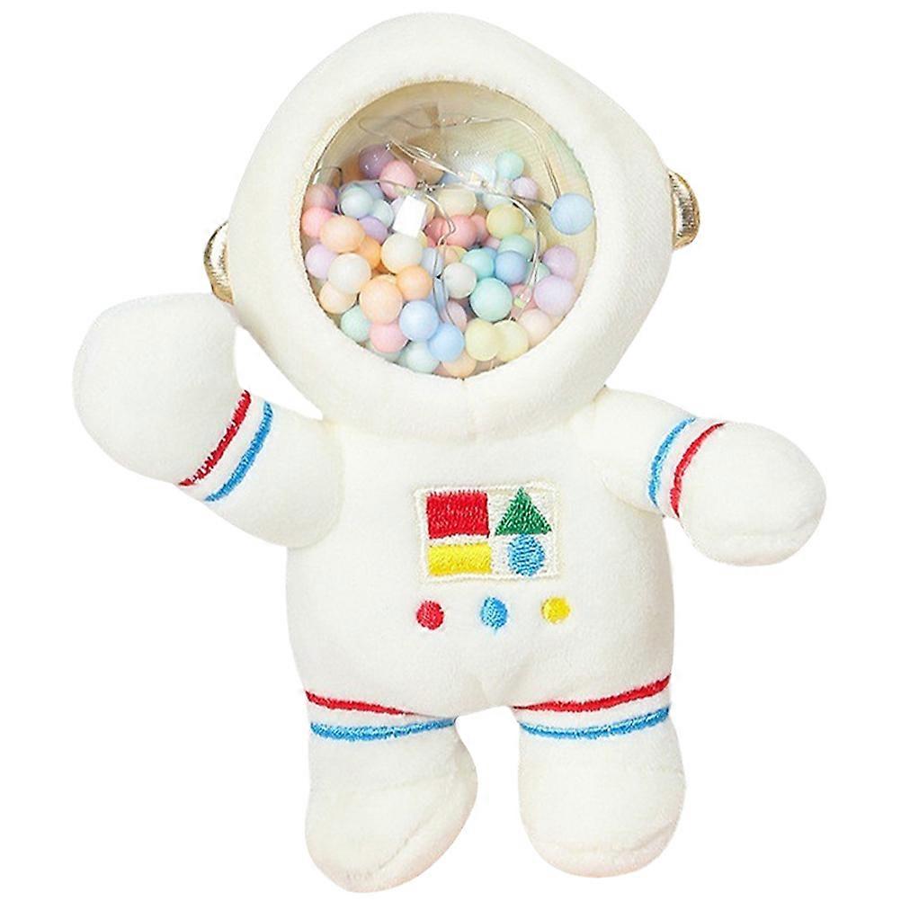 White Plush Astronaut Keychain for Decor 5Pcs Cartoon Hanging Ornament
