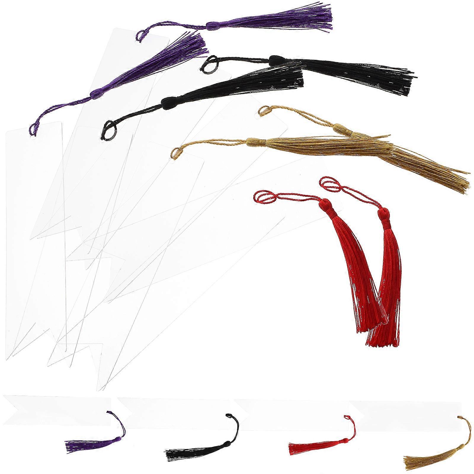 Colorful Acrylic Bookmark for Decoration Use Comes with 48Pcs Blank Bookmarks