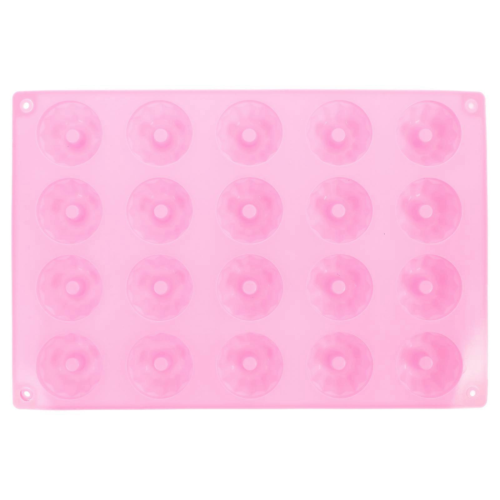 20-Cavity Silicone Cake Mold Tray for Baking 2Pcs Pink Cupcake Mold