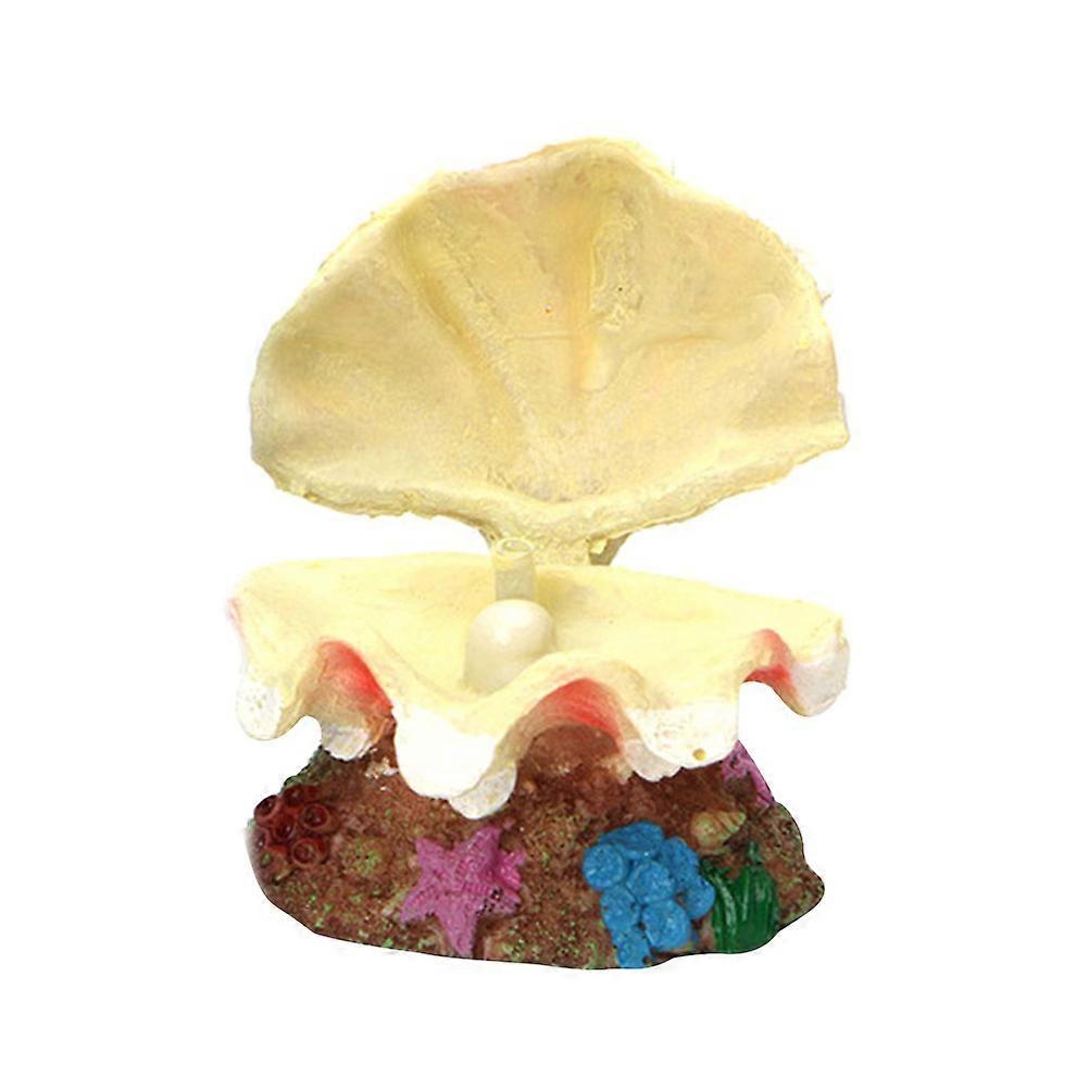Fish Tank Shell Aquarium Oxygen Decorative Resin Landscape 2Pcs