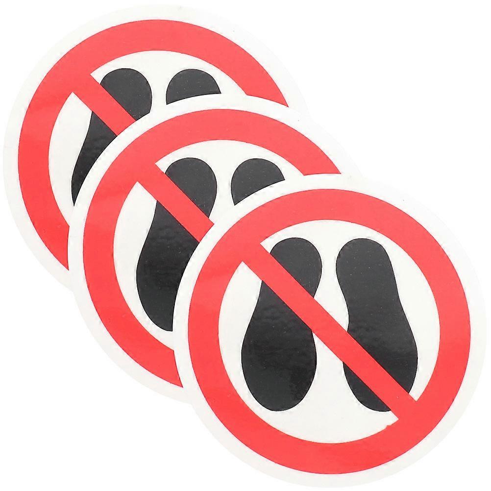 Adhesive Warning Signs No Step Stickers Safety Labels for Workplaces 6Pcs