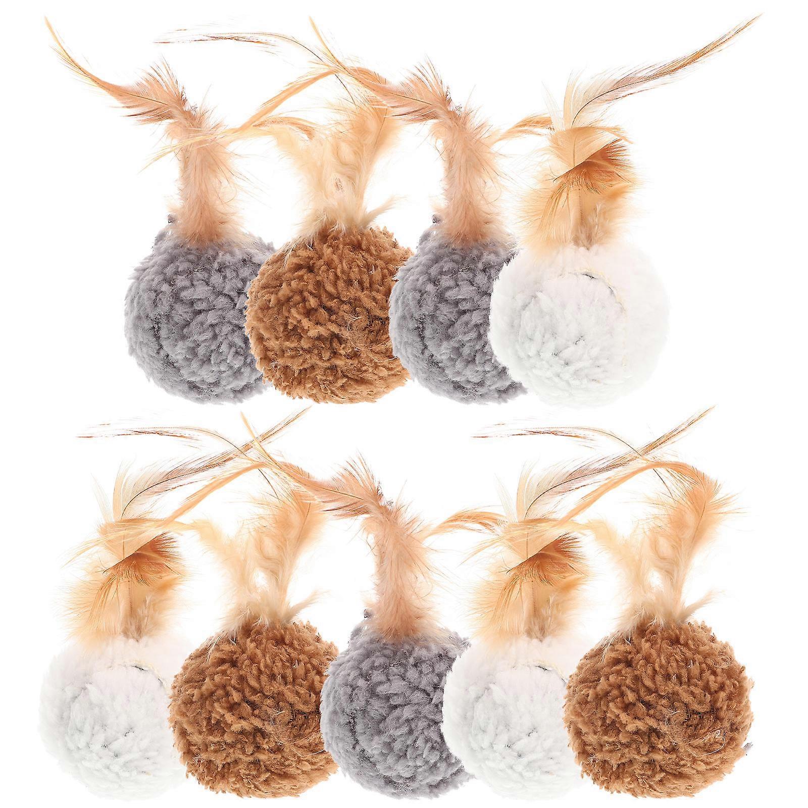 Household Cat Plaything for Entertainment 45Pcs Cat Ball Toy Assorted Colors