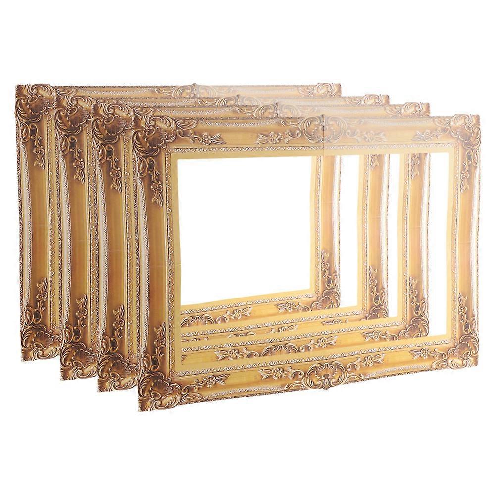 Golden Paper Wedding Photo Booth Props Picture Frame for Taking Picture 12Pcs