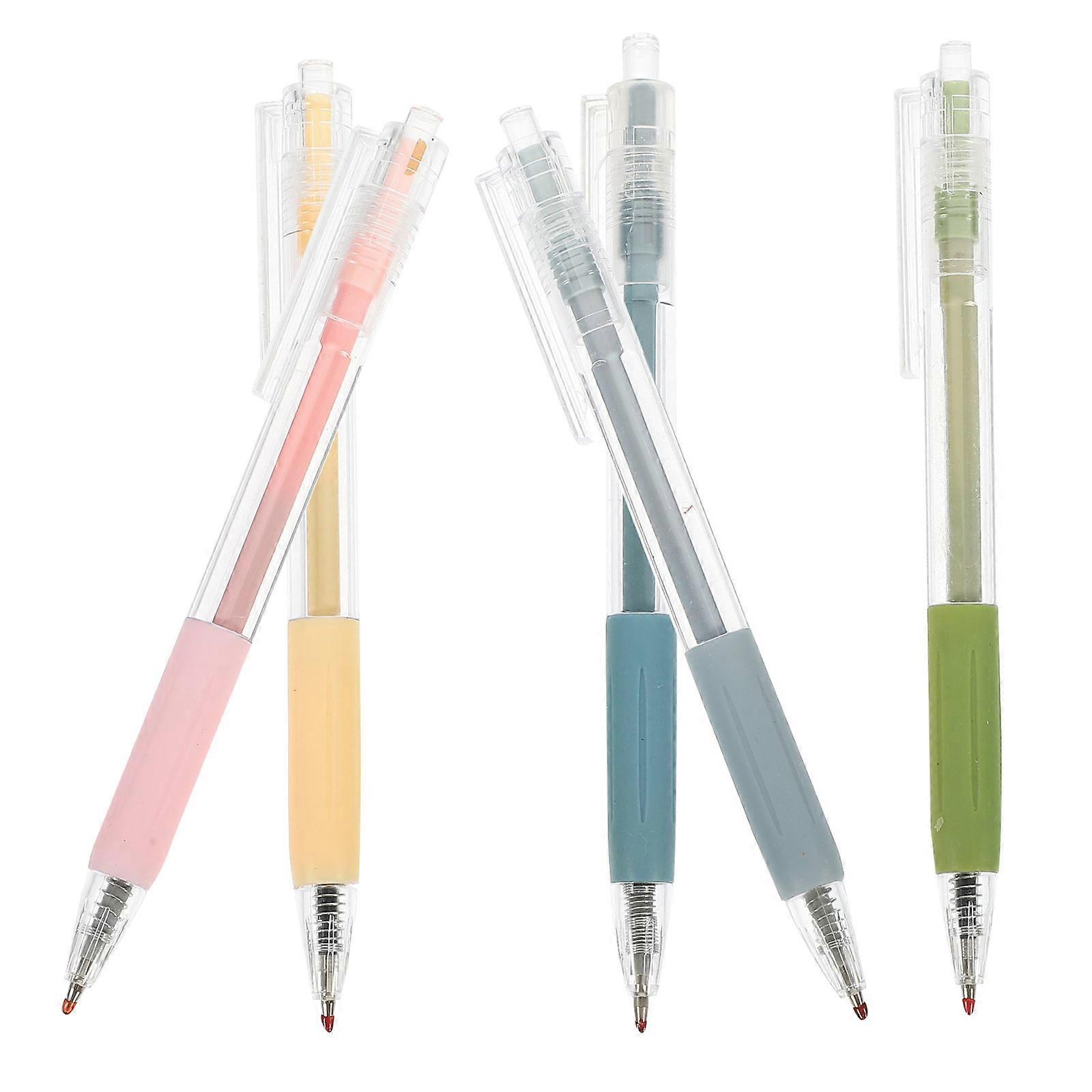 Students Gel Pen 5Pcs Portable Assorted Color For School Office Smooth Writing Plastic