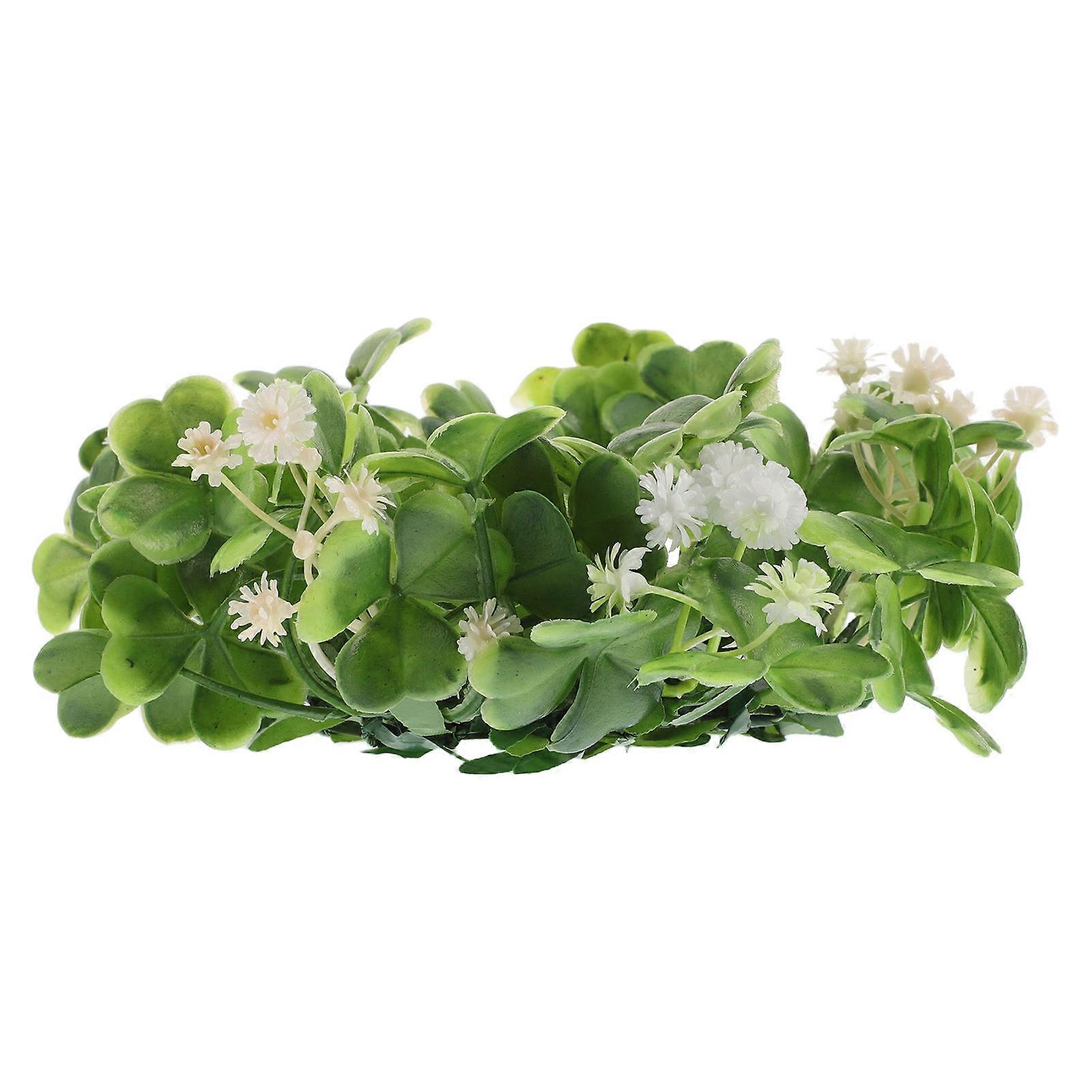 Plastic Shamrock Candle Ring for St Patricks Day 4Pcs Table Centerpiece