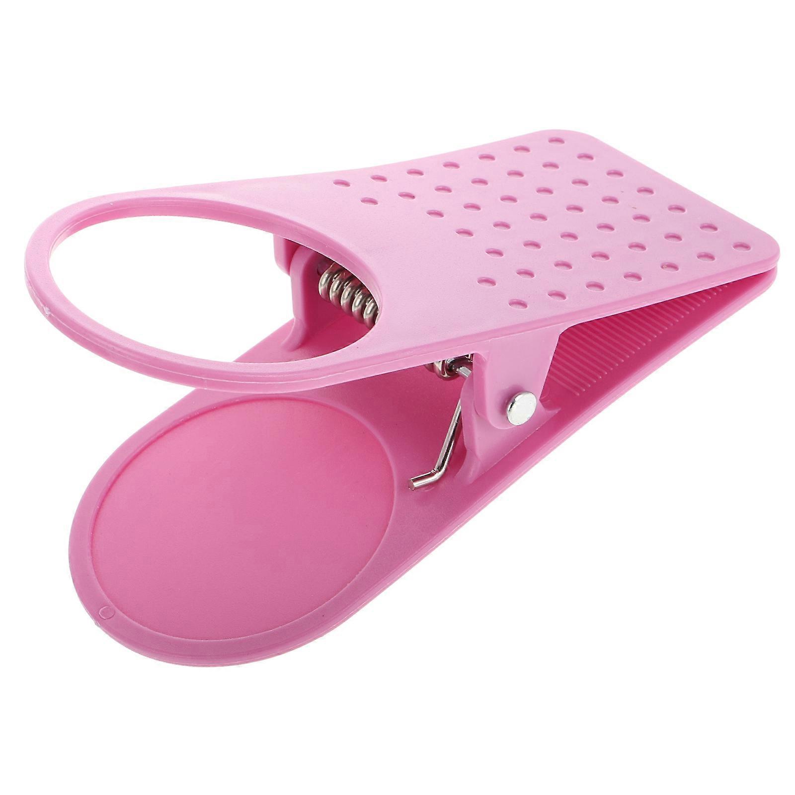 Table Cup Holder Clamp Plastic Clip for Holding 3Pcs Red