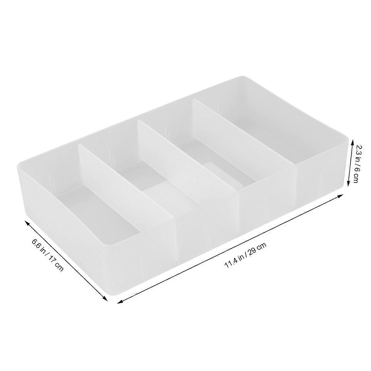Plastic Makeup Storage Box Transparent Organizer for Storage Use 2Pcs