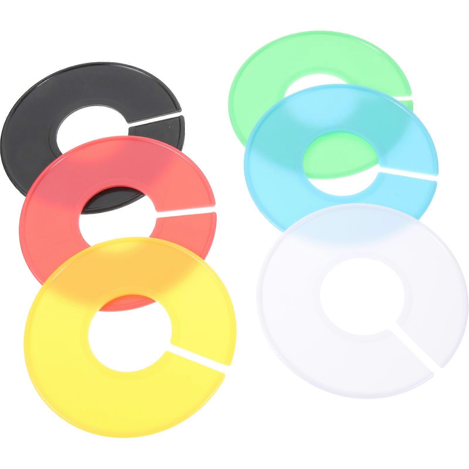 Clothing Rack Dividers Round Closet Dividing Rings Bright Color 30Pcs Material Closet Organization Clothes Sorting