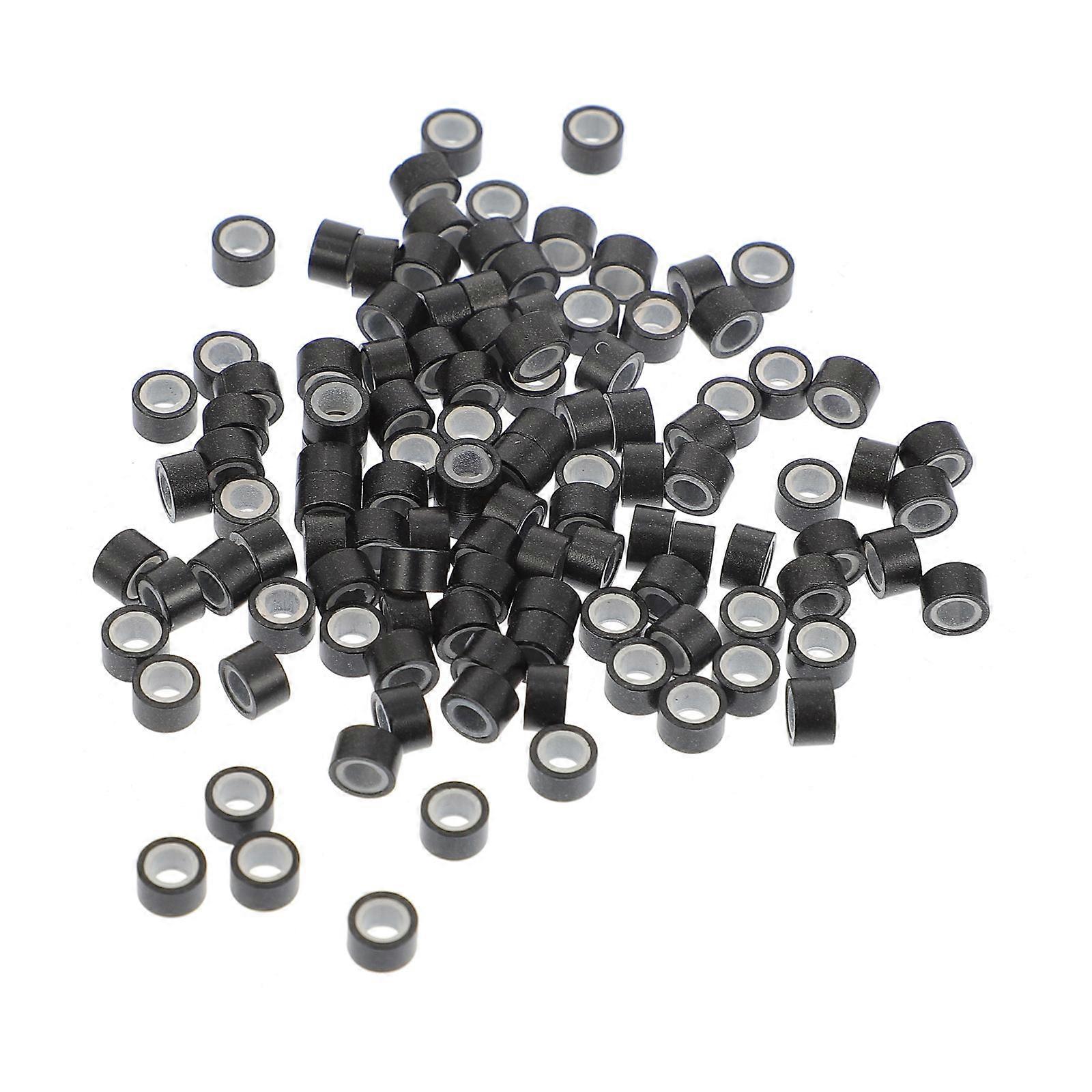 Extensions de cheveux, dreadlocks, accessoire pour défilés de mode, 0,5 x 0,3 x 0,3 cm, noir, 1 000 pièces