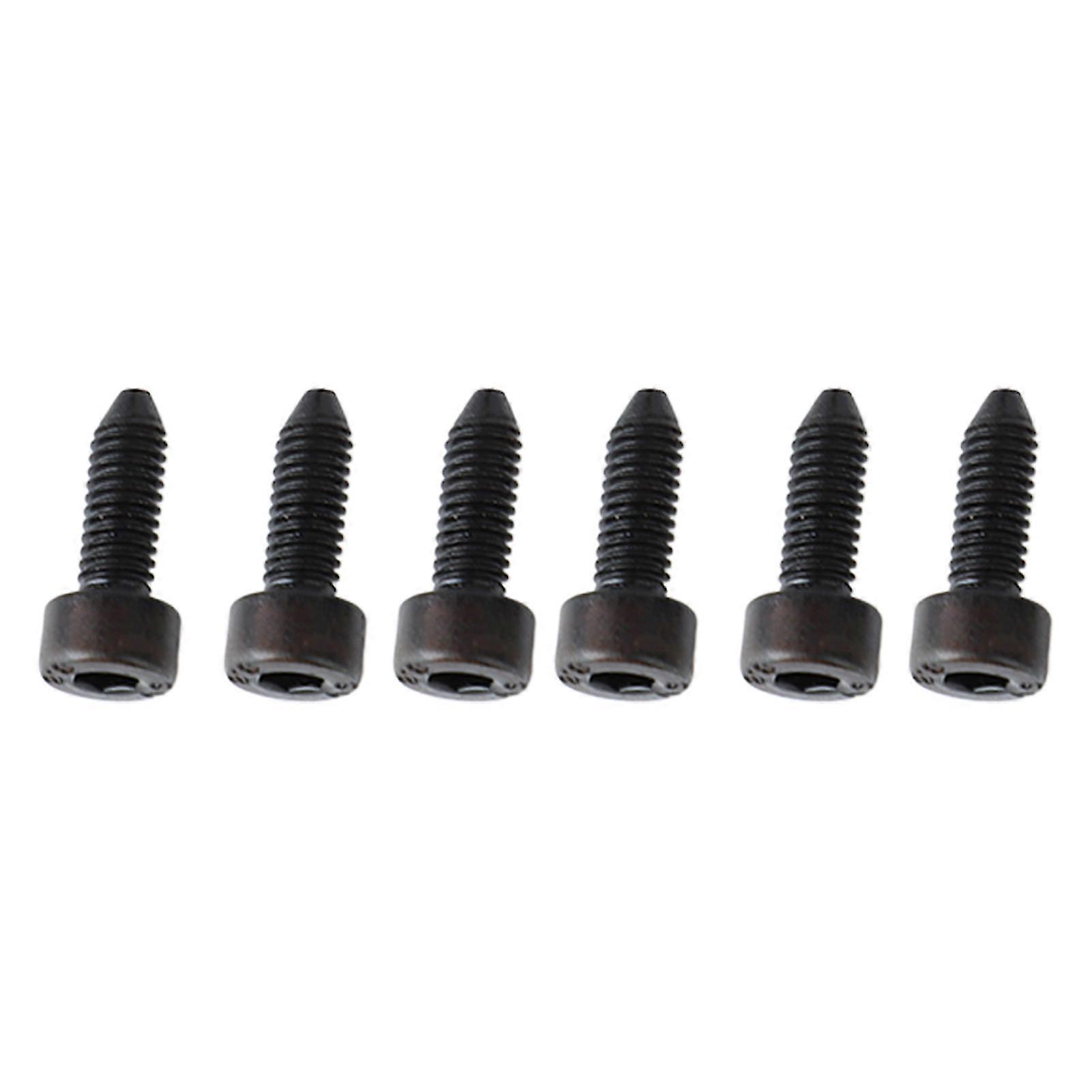 6PCS Guitar Hex Head Screws Double Tremolo Bridge Saddle String Locking Screw with Taper Tip Black 2025