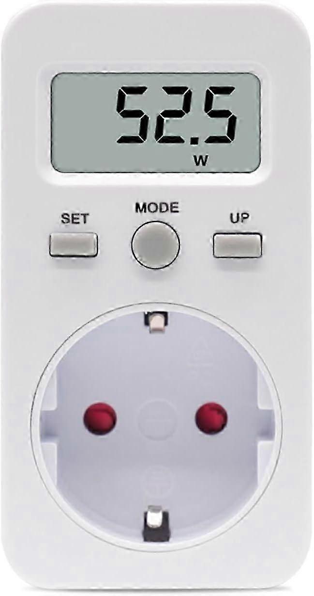 Electricity consumption meter, electricity meter for socket, energy cost meter, electricity cost meter, socket with digital display, LCD screen, maxim