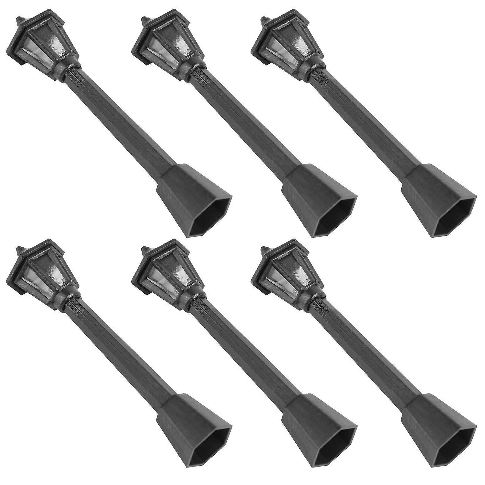 Micro Landscape Figurines Model Lights for Decoration 30Pcs Black Resin Set