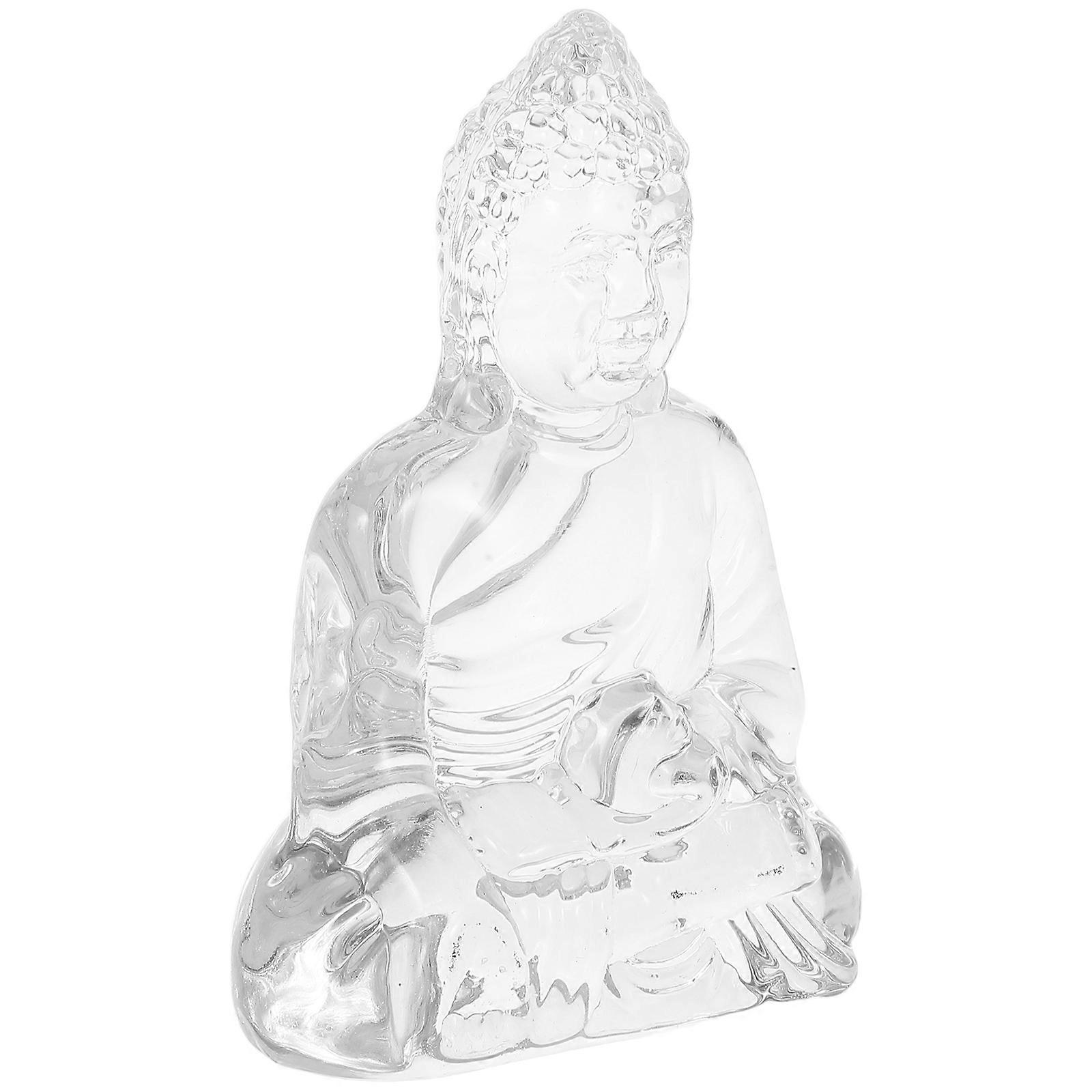 4Pcs Sitting Crystal Buddha Statue for Home Decor Minimalist Ornament