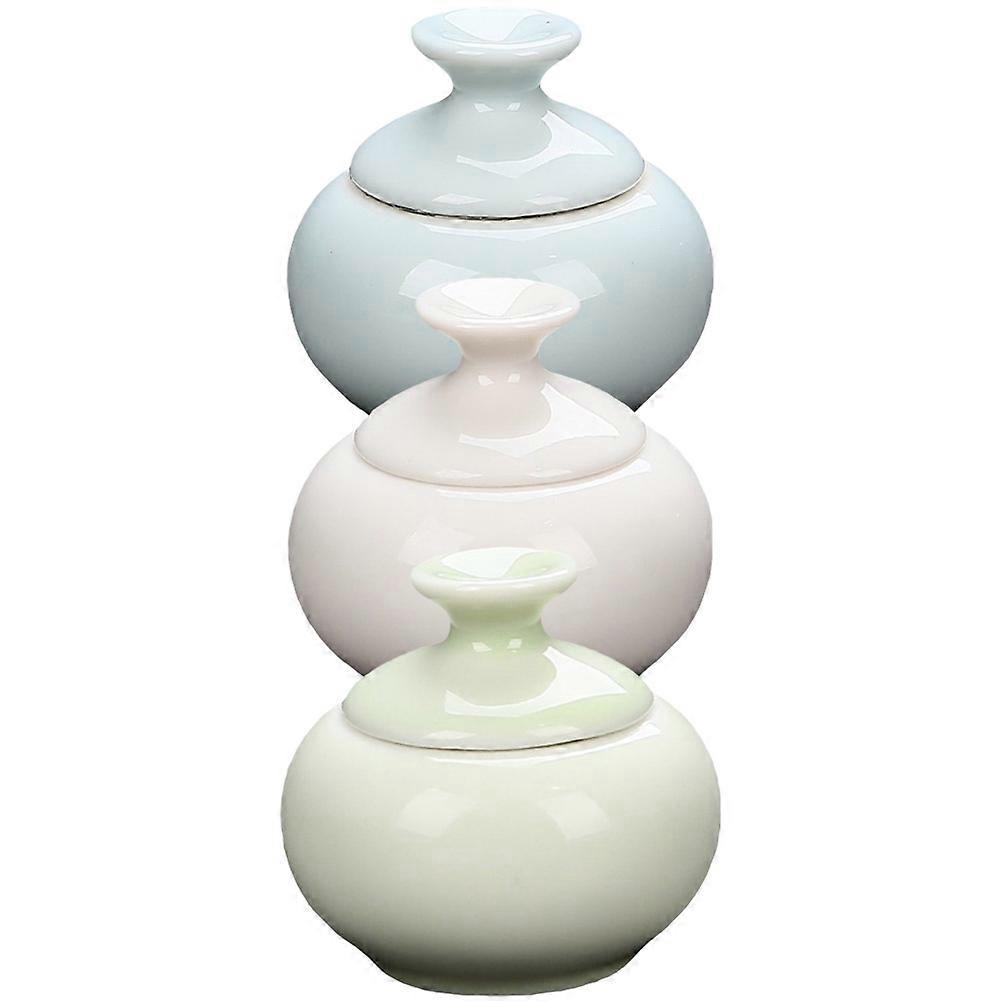 Travel Jars Ceramic Face Cream Container for Storage 9Pcs Lip Balm