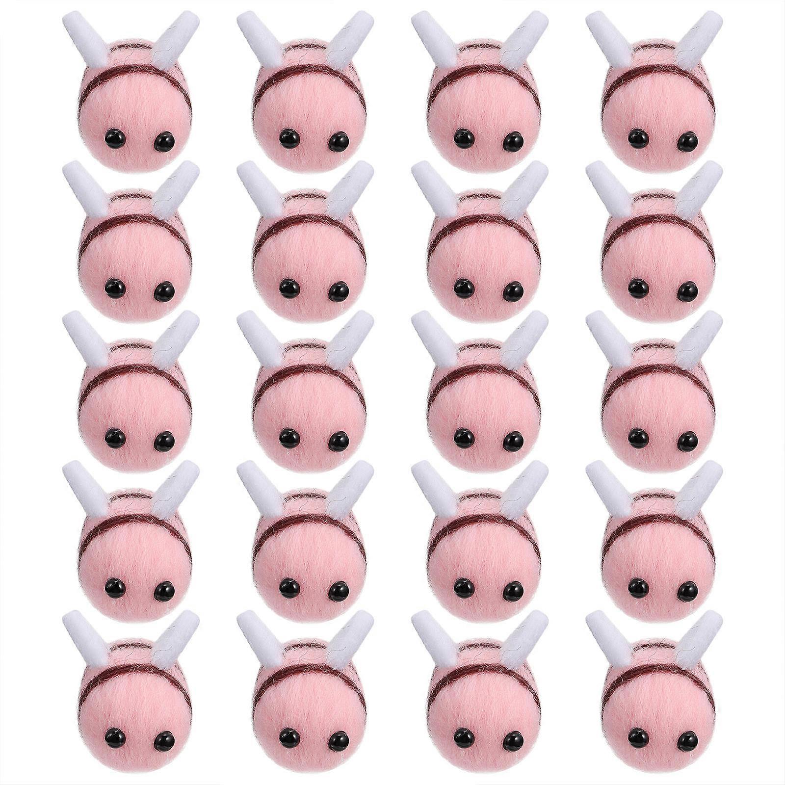 40Pcs Wool Felt Bee Craft for DIY Accessories Supplies