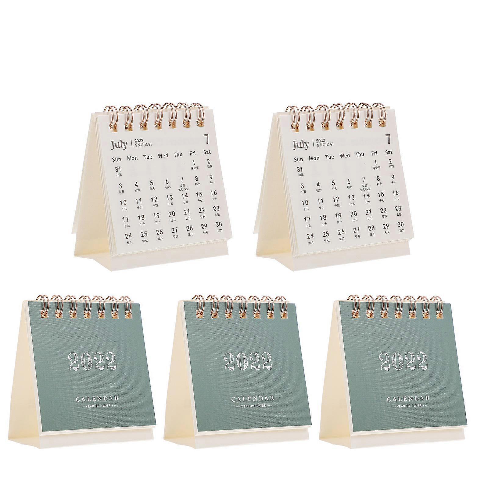 Paper Calendar Desktop 35Pcs Table Calendars for 2022 Home Use