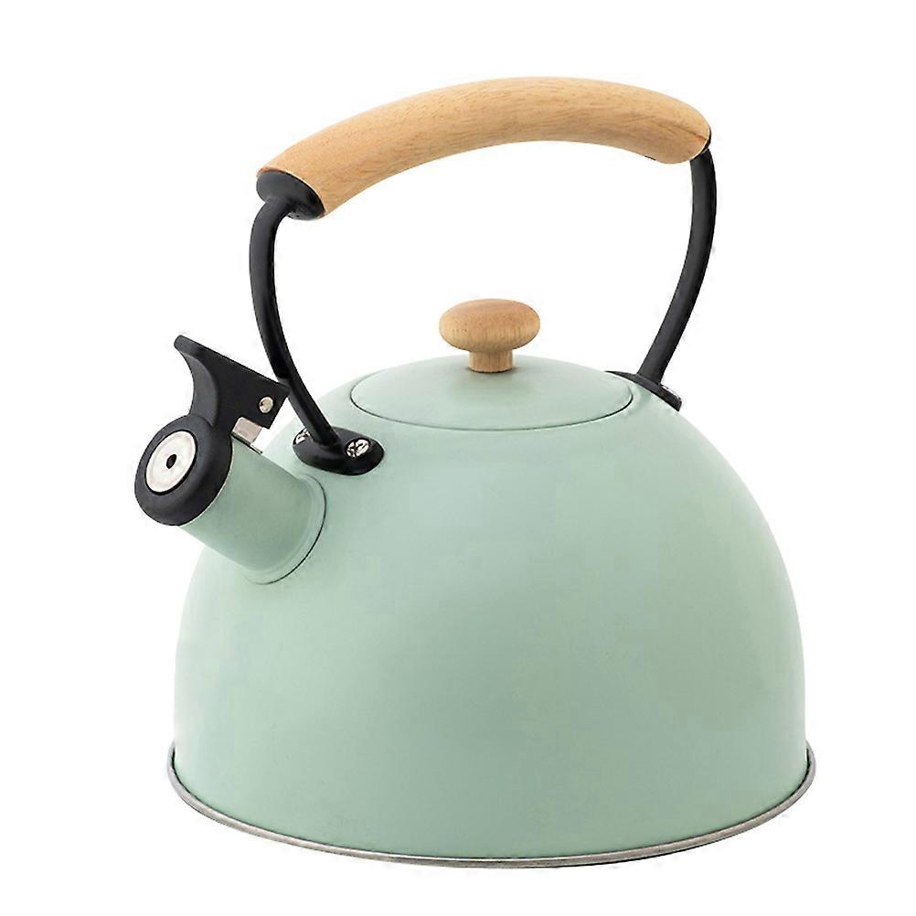Green Tea Kettle Stainless Steel Boiled Teapot For Household Users 2.5L Prevent Overflow 1Pcs