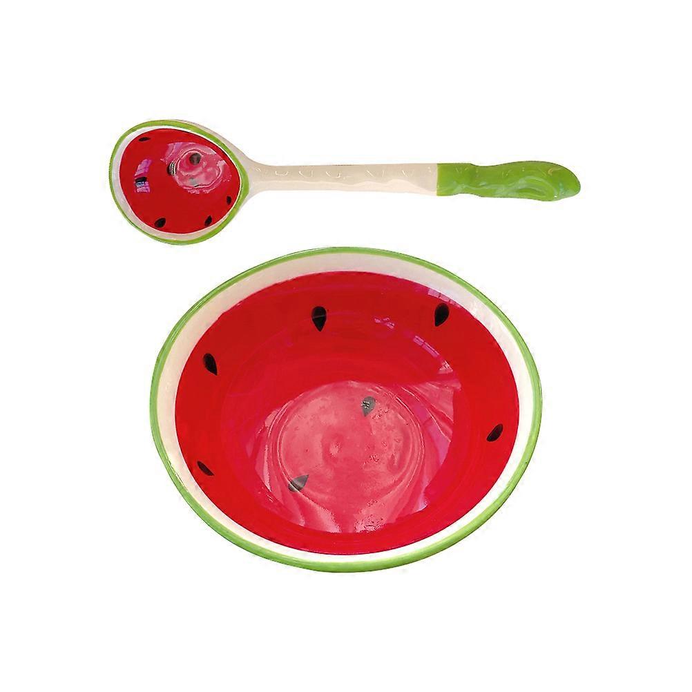 Decorative Fruit Pattern Bowl Spoon Kit for Kitchen Use 5Sets