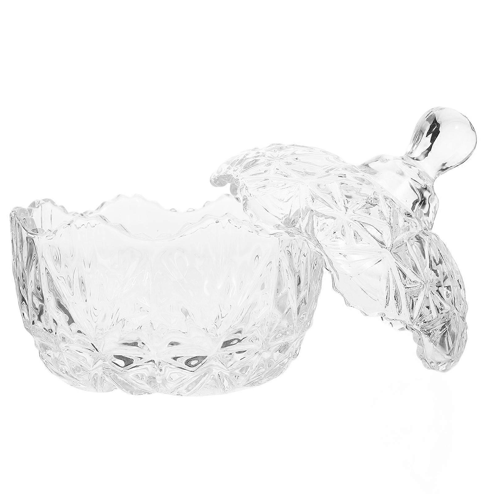 Glass Jewelry Container for Display 4Pcs Transparent Storage Jar