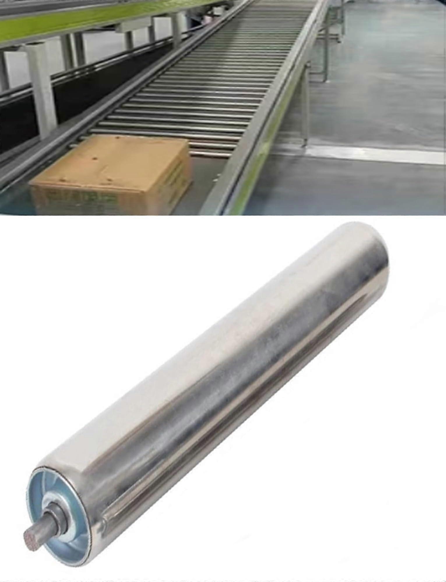 Stainless Steel Roller Conveyor Idlers Unpowered Replacement Rollers 1In2.4In Diameter 26In Length (650mm)