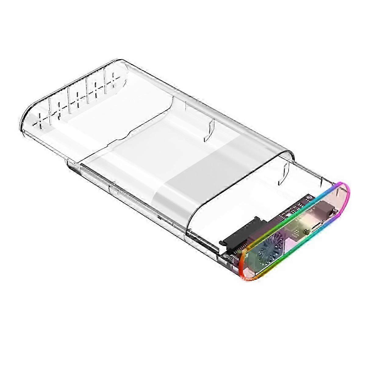 2.5Inch 3.5Inch SATA HDD External Hard Drive Case RGB SATA Hard Drive Enclosure High Speed Adapter