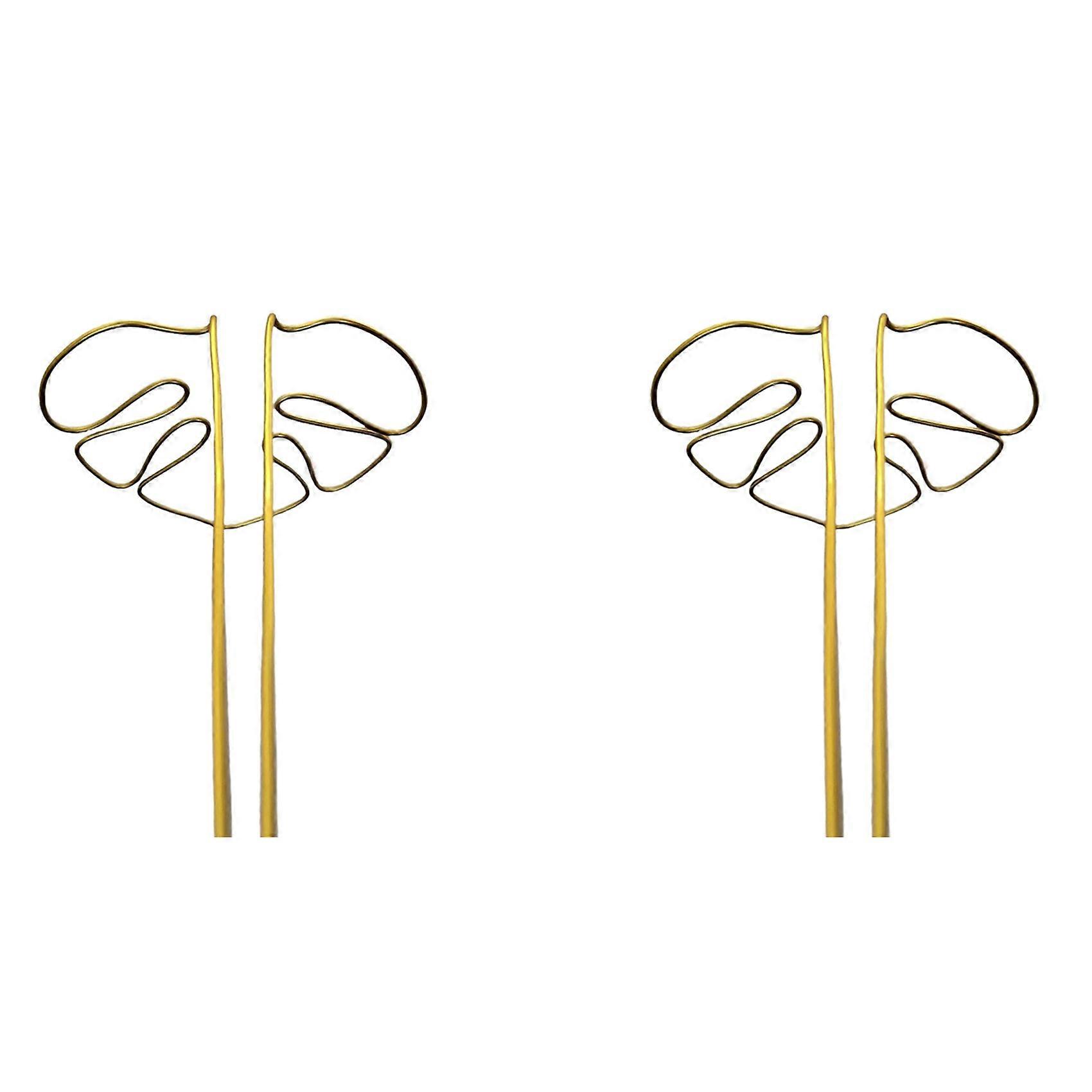 Pflanzenstütze in Monstera-Form, wiederverwendbar, stabiler Halter, Pflanze D